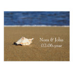 carte de rsvp de mariage de plage cartes postales