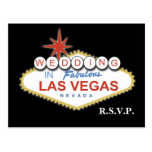 Carte de rsvp de mariage de Vegas Carte Postale