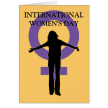 Carte de silhouette du jour des femmes