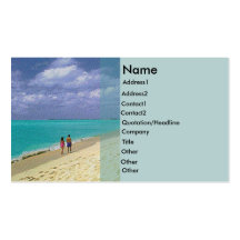 Carte de support de plage cartes de visite professionnelles