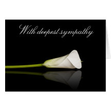 Carte de sympathie de zantedeschia