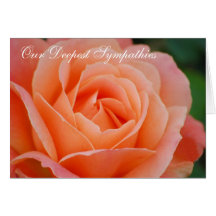 Carte de sympathie rose d'orange