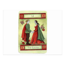 "Carte de tarot des amants" Cartes Postales