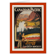 Carte de verticale d'affiche de voyage des Rocheus