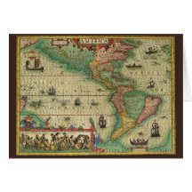Carte de Vieux Monde antique des Amériques, 1606