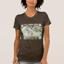Carte de Vieux Monde antique vintage par des subst T-shirts