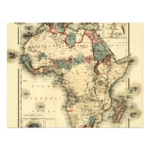 Carte de Viintage 1874 de copie africaine antique  Cartons D'invitation