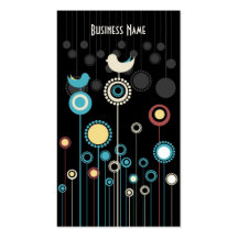 Carte de visite à la mode de conception florale