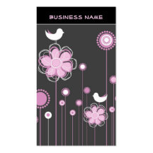 Carte de visite à la mode de conception florale