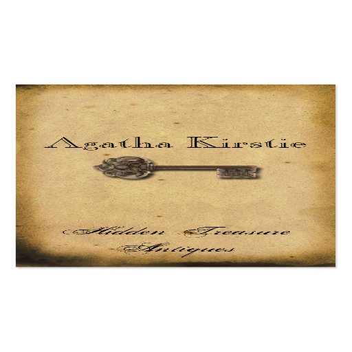 Carte de visite antique de fausse clé