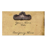 Carte de visite antique de plaque de parchemin et 