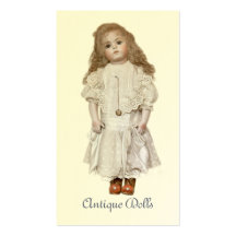 Carte de visite antique de poupée
