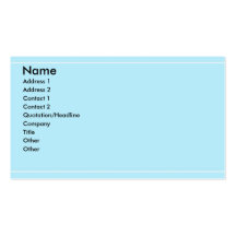Carte de visite bleu