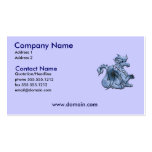 Carte de visite bleu de dragon