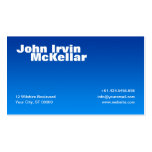 Carte de visite bleu simple de gradient