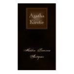 Carte de visite brun chocolat riche classique