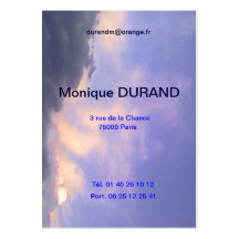 CARTE DE VISITE CIEL ET NUAGE
