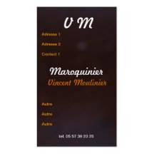 Carte de visite cuir