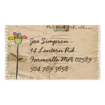 carte de visite d'amusement de griffonnage