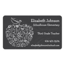 Carte de visite d'Apple de professeurs