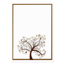 Carte de visite d'arbre d'automne