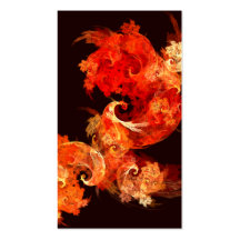 Carte de visite d'art abstrait de Firebirds de dan