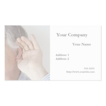 carte de visite d'audition de problème