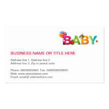 carte de visite de bébé