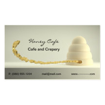 Carte de visite de boulangerie de café