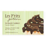 Carte de visite de boulangerie de petit gâteau