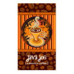 Carte de visite de café-restaurant de Java Joe