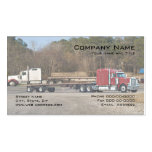 Carte de visite de camionnage de camionneur