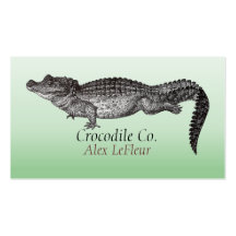 Carte de visite de crocodile