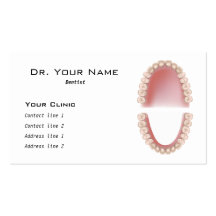 Carte de visite de dentiste
