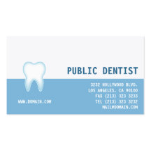 Carte de visite de dentiste de soins dentaires