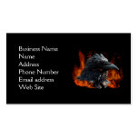 Carte de visite de flammes de Raven
