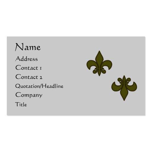 Carte de visite de Fleur de Lis
