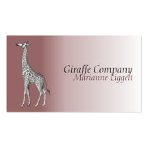 Carte de visite de girafe
