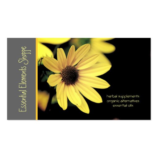 Carte de visite de herboriste de tournesol