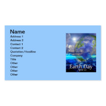 Carte de visite de jour de la terre