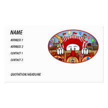 Carte de visite de Kilroy de clown de cirque