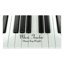 Carte de visite de leçons de piano de professeur d