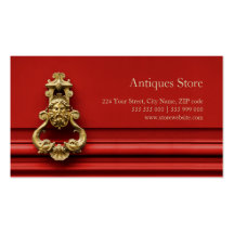 Carte de visite de magasin d'antiquités
