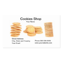 Carte de visite de magasin de biscuits