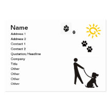 Carte de visite de marche de chien