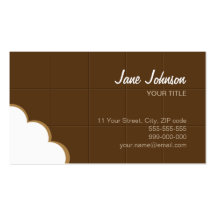 Carte de visite de morsure de chocolat