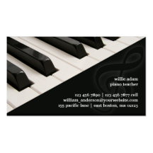 Carte de visite de piano