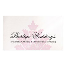 Carte de visite de planificateur de mariage damass