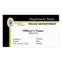 Carte de visite de police