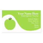 Carte de visite de professeur - Apple vert